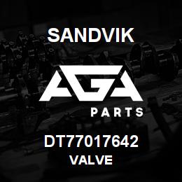 DT77017642 Sandvik VALVE | AGA Parts