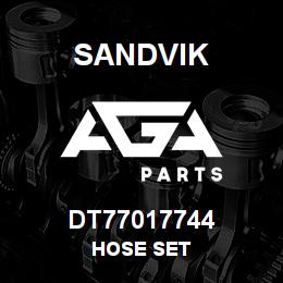 DT77017744 Sandvik HOSE SET | AGA Parts