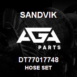 DT77017748 Sandvik HOSE SET | AGA Parts