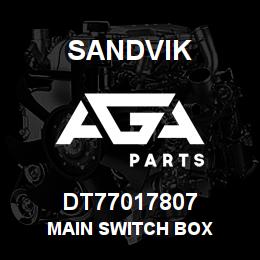DT77017807 Sandvik MAIN SWITCH BOX | AGA Parts