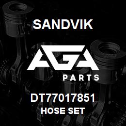 DT77017851 Sandvik HOSE SET | AGA Parts