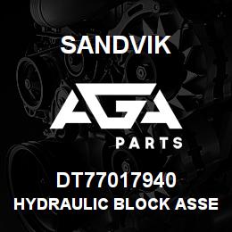 DT77017940 Sandvik HYDRAULIC BLOCK ASSEMBLY | AGA Parts
