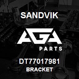 DT77017981 Sandvik BRACKET | AGA Parts
