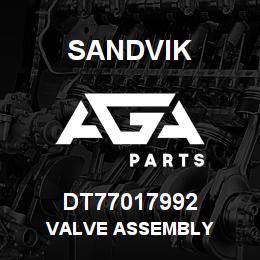 DT77017992 Sandvik VALVE ASSEMBLY | AGA Parts