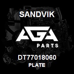 DT77018060 Sandvik PLATE | AGA Parts