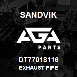 DT77018116 Sandvik EXHAUST PIPE | AGA Parts