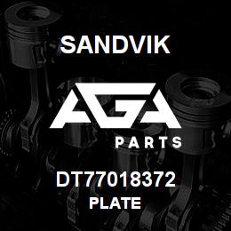 DT77018372 Sandvik PLATE | AGA Parts