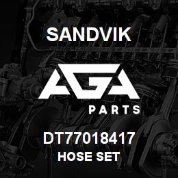 DT77018417 Sandvik HOSE SET | AGA Parts