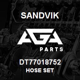 DT77018752 Sandvik HOSE SET | AGA Parts