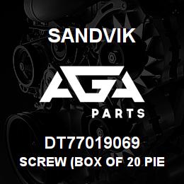 DT77019069 Sandvik SCREW (BOX OF 20 PIECES) | AGA Parts