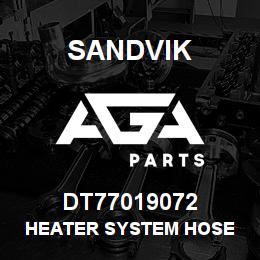 DT77019072 Sandvik HEATER SYSTEM HOSE | AGA Parts