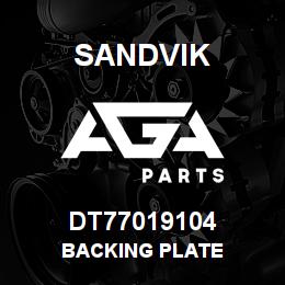 DT77019104 Sandvik BACKING PLATE | AGA Parts