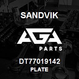 DT77019142 Sandvik PLATE | AGA Parts