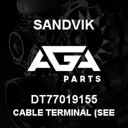 DT77019155 Sandvik CABLE TERMINAL (SEE T-TEXT) | AGA Parts