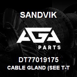 DT77019175 Sandvik CABLE GLAND (SEE T-TEXT) | AGA Parts