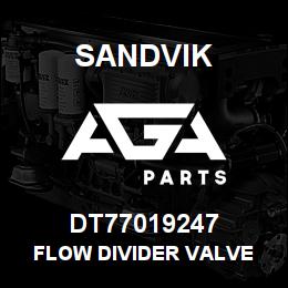 DT77019247 Sandvik FLOW DIVIDER VALVE | AGA Parts
