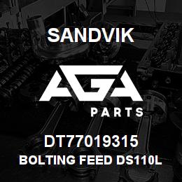 DT77019315 Sandvik BOLTING FEED DS110L | AGA Parts