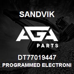DT77019447 Sandvik PROGRAMMED ELECTRONIC ASSEMBLY | AGA Parts