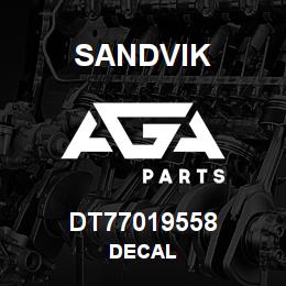 DT77019558 Sandvik DECAL | AGA Parts