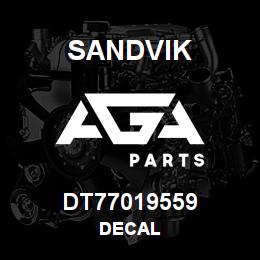 DT77019559 Sandvik DECAL | AGA Parts
