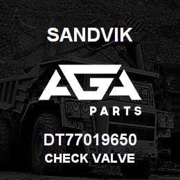 DT77019650 Sandvik CHECK VALVE | AGA Parts