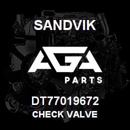 DT77019672 Sandvik CHECK VALVE | AGA Parts