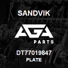 DT77019847 Sandvik PLATE | AGA Parts