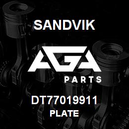 DT77019911 Sandvik PLATE | AGA Parts