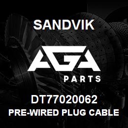 DT77020062 Sandvik PRE-WIRED PLUG CABLE | AGA Parts