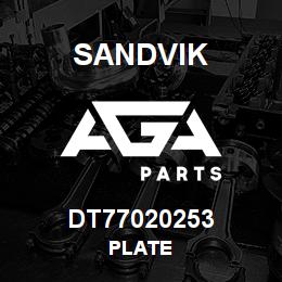 DT77020253 Sandvik PLATE | AGA Parts
