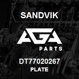 DT77020267 Sandvik PLATE | AGA Parts