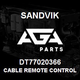 DT77020366 Sandvik CABLE REMOTE CONTROL SYSTEM | AGA Parts