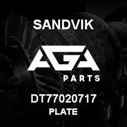 DT77020717 Sandvik PLATE | AGA Parts
