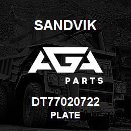 DT77020722 Sandvik PLATE | AGA Parts