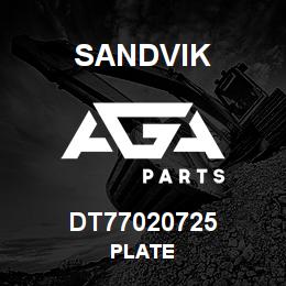 DT77020725 Sandvik PLATE | AGA Parts