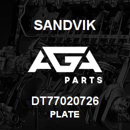 DT77020726 Sandvik PLATE | AGA Parts