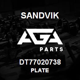 DT77020738 Sandvik PLATE | AGA Parts
