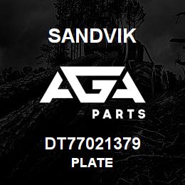 DT77021379 Sandvik PLATE | AGA Parts