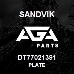 DT77021391 Sandvik PLATE | AGA Parts
