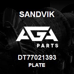 DT77021393 Sandvik PLATE | AGA Parts