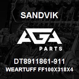 DT8911861-911 Sandvik WEARTUFF FF100X318X433 (NO.17 "OP" | AGA Parts