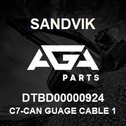 DTBD00000924 Sandvik C7-CAN GUAGE CABLE 1ST TO 2ND | AGA Parts