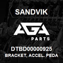 DTBD00000925 Sandvik BRACKET, ACCEL. PEDAL TS495 | AGA Parts