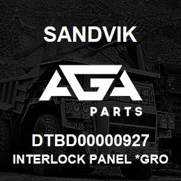 DTBD00000927 Sandvik INTERLOCK PANEL *GROUP REFERENCE | AGA Parts