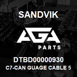 DTBD00000930 Sandvik C7-CAN GUAGE CABLE 5TH TO 6TH | AGA Parts