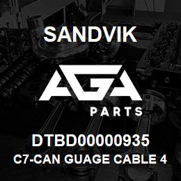 DTBD00000935 Sandvik C7-CAN GUAGE CABLE 4TH TO 5TH | AGA Parts