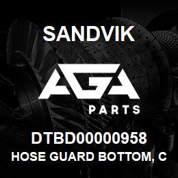 DTBD00000958 Sandvik HOSE GUARD BOTTOM, COCKPIT TS495 | AGA Parts