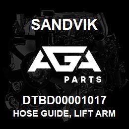 DTBD00001017 Sandvik HOSE GUIDE, LIFT ARM GRP | AGA Parts