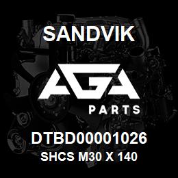 DTBD00001026 Sandvik SHCS M30 X 140 | AGA Parts