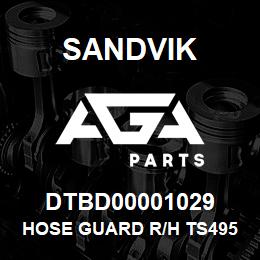 DTBD00001029 Sandvik HOSE GUARD R/H TS495 | AGA Parts